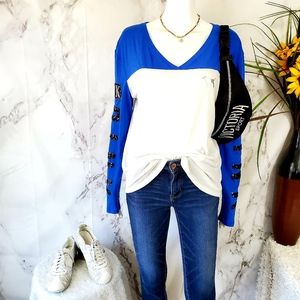 PINK Victoria's Secret pullover embellished henley